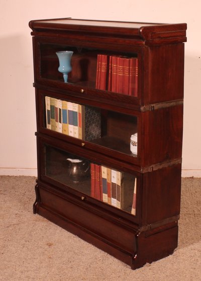Bibliothèque Globe Wernicke En acajou De 3 éléments