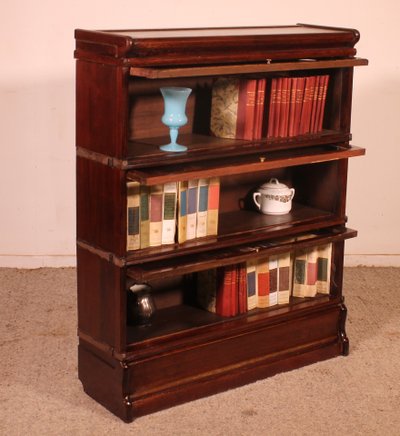 Bibliothèque Globe Wernicke En acajou De 3 éléments