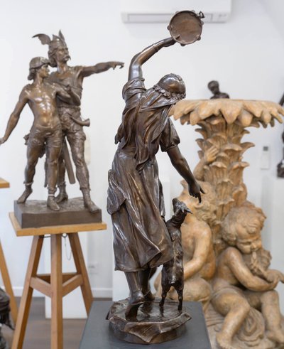 SCULTURA - ESMERALDA, EUGÈNE MARIOTON (1854-1933) - BRONZO