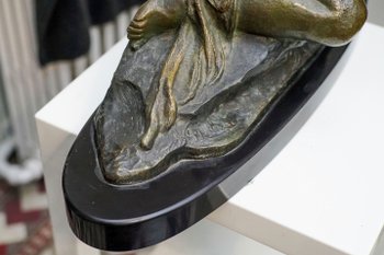Ugo CIPRIANI, donna art déco in bronzo
