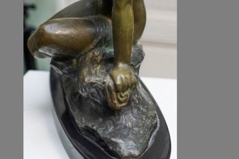 Ugo CIPRIANI, donna art déco in bronzo
