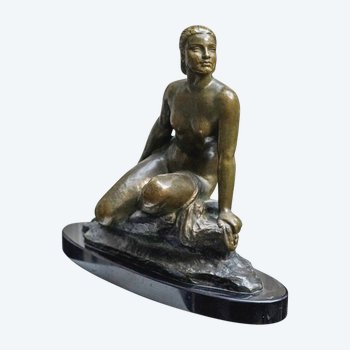 Ugo CIPRIANI, Art-Deco-Frau aus Bronze