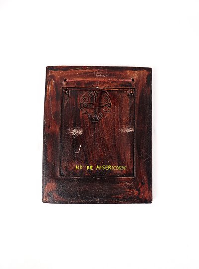 Religious Icon by Michel Folscheid: Our Lady of Mercy, glazed ceramic