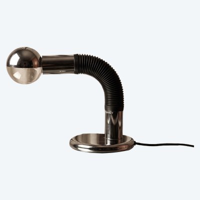 Lampe de Bureau "Elbow" Targetti Sankey par Mario Bellini 1975 – Chrome et Métal