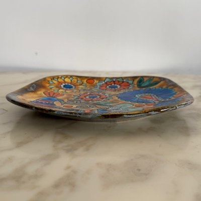 Ceramic plate by Marjatta Taburet HB Quimper
