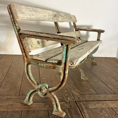 19th century cast iron garden bench