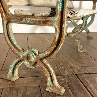 19th century cast iron garden bench