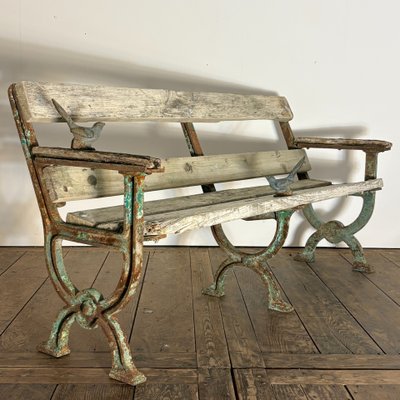 19th century cast iron garden bench