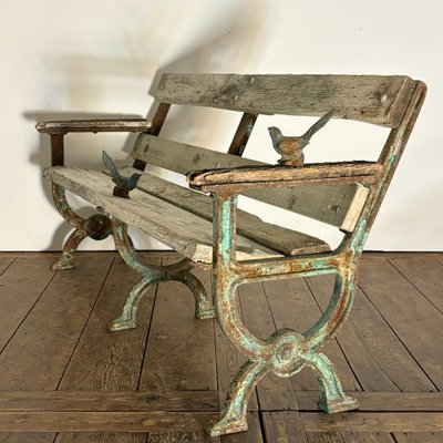 19th century cast iron garden bench