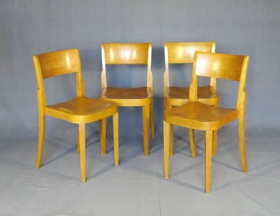 Horgen Glarus chair - Switzerland - circa 1960, golden oak, stackable