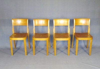 Horgen Glarus chair - Switzerland - circa 1960, golden oak, stackable