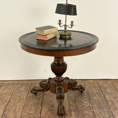 19th-century side table with claw feet