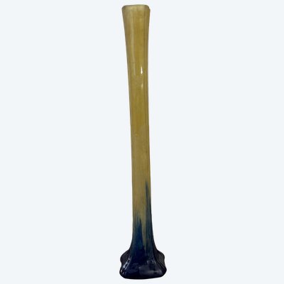 Vaso in pasta di vetro Daum con soliflore