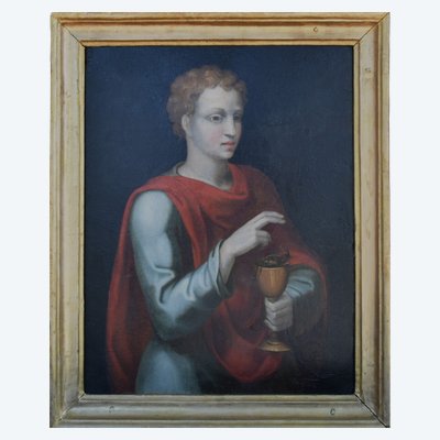 Spanish School, circa 1580 – Saint John the Evangelist – Oil on panel – 16th century