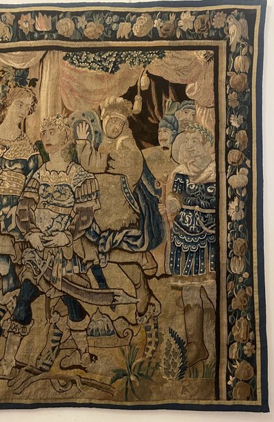 Flemish Tapestry—17th Century—depicting The Meeting Between David And King Saul