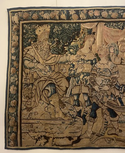 Flemish Tapestry—17th Century—depicting The Meeting Between David And King Saul