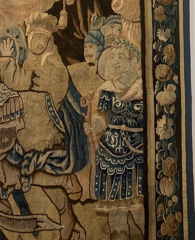 Flemish Tapestry—17th Century—depicting The Meeting Between David And King Saul