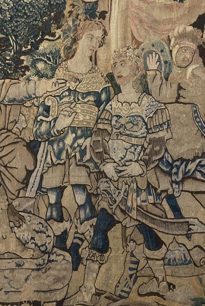 Flemish Tapestry—17th Century—depicting The Meeting Between David And King Saul