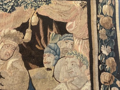 Flemish Tapestry—17th Century—depicting The Meeting Between David And King Saul
