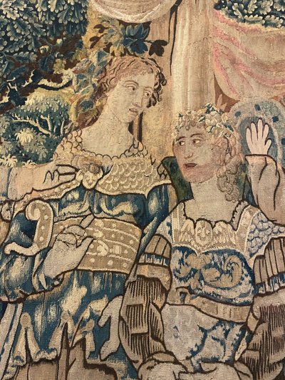 Flemish Tapestry—17th Century—depicting The Meeting Between David And King Saul