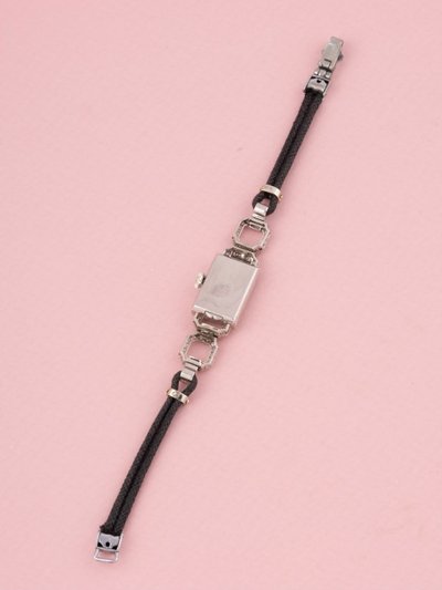 Antike Art-Deco-Uhr aus Platin und Diamanten