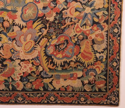 19th-century Brussels Tapestry – Flowering Foliage And A Romantic Scene