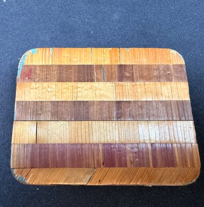 Marqueterie de paille : superbe boîte de poche vers 1780-1830