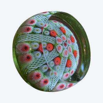 Sulfide "Upright" Paperweight Millefiori Strathearn