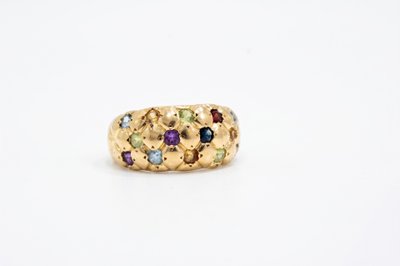 Bague Dôme « Tutti Frutti » Or Jaune 18K (750/1000)