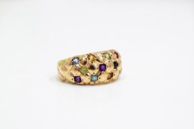 Bague Dôme « Tutti Frutti » Or Jaune 18K (750/1000)