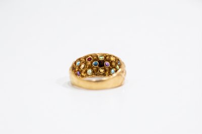 Bague Dôme « Tutti Frutti » Or Jaune 18K (750/1000)