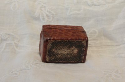 Late 19th century suitcase-shaped travel inkwell