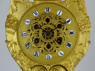 RABIAT FRÈRES - Empire Period Lyre Clock in Gilt Bronze and Sea Green Marble, circa 1816