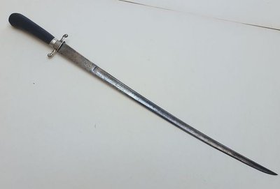18th Century Hunting Dagger - Silver from the Farmers General - Blade engraved with hunting scenes