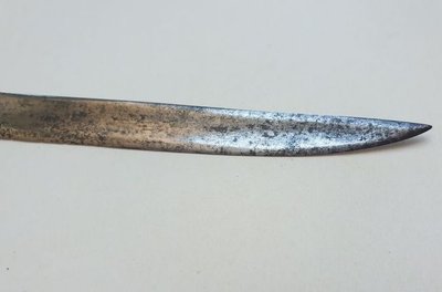 18th Century Hunting Dagger - Silver from the Farmers General - Blade engraved with hunting scenes