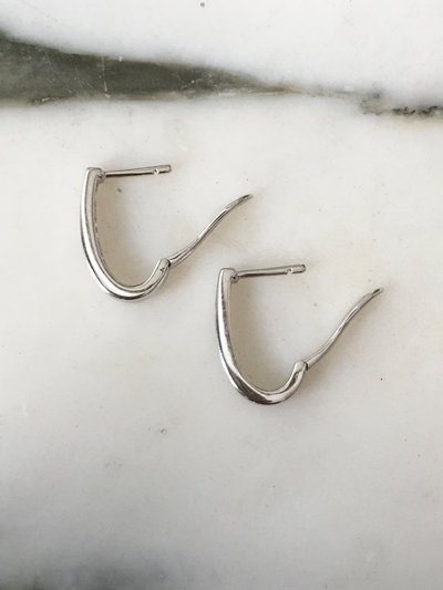 18K white gold and diamond earrings