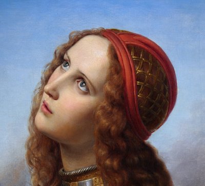 Hermann Anton Stilke, 1831 Jeanne d’Arc, antikes Ölgemälde, gerahmt