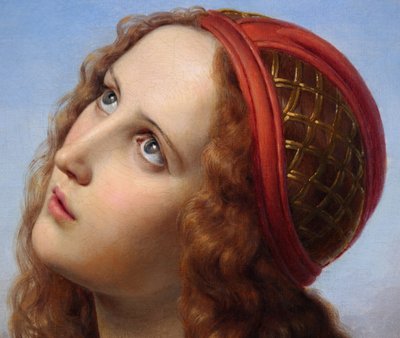 Hermann Anton Stilke, 1831 Jeanne d’Arc, antikes Ölgemälde, gerahmt