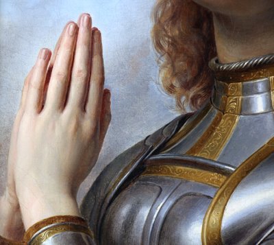 Hermann Anton Stilke, 1831 Jeanne d’Arc, antikes Ölgemälde, gerahmt