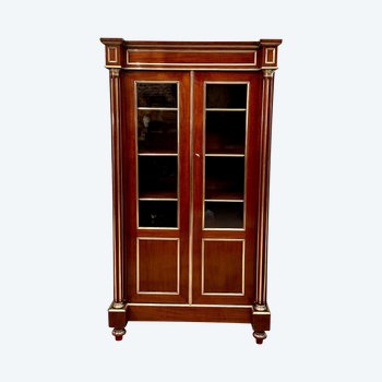 Small Mahogany Library Showcase In Louis XVI Style Nineteenth Time Around 1860