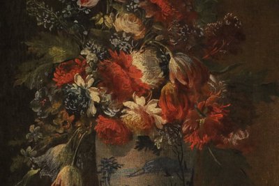 Francesco Lavagna (Neapel, 1684 – 1724) - Ein Paar Blumenstillleben