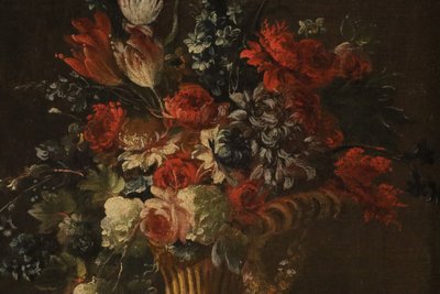 Francesco Lavagna (Neapel, 1684 – 1724) - Ein Paar Blumenstillleben