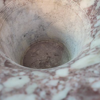 Medici vase on a marble column, mid-20th century