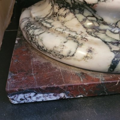 Medici vase on a marble column, mid-20th century