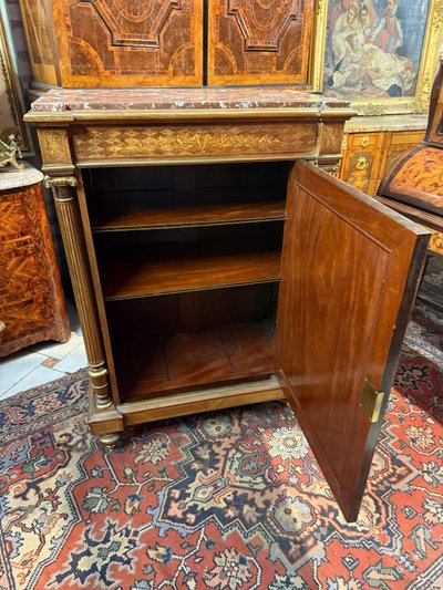 MARQUETTE-SEITENSCHRANK IM STIL LOUIS XVI - NAPOLEON III