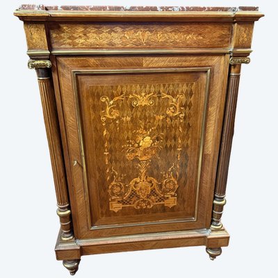 MEUBLE D’APPUI MARQUETE DESTYLE LOUIS XVI - NAPOLEON III