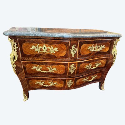 COMMODE TOMBEAU EPOQUE LOUIS XV ESTAMPILLE LEFEVRE