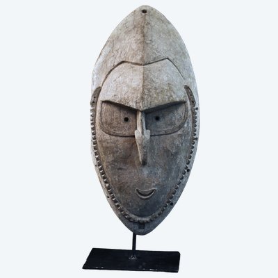 Masque d'ancêtre, art tribal, art océanien, Papouasie Nouvelle Guinée, sculpture bois, 51 cm