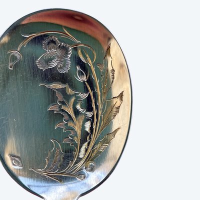 6 cuillères à glace art Nouveau.