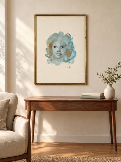 Leonor Fini — « Visage », lithographie en couleurs signée, épreuve d’artiste